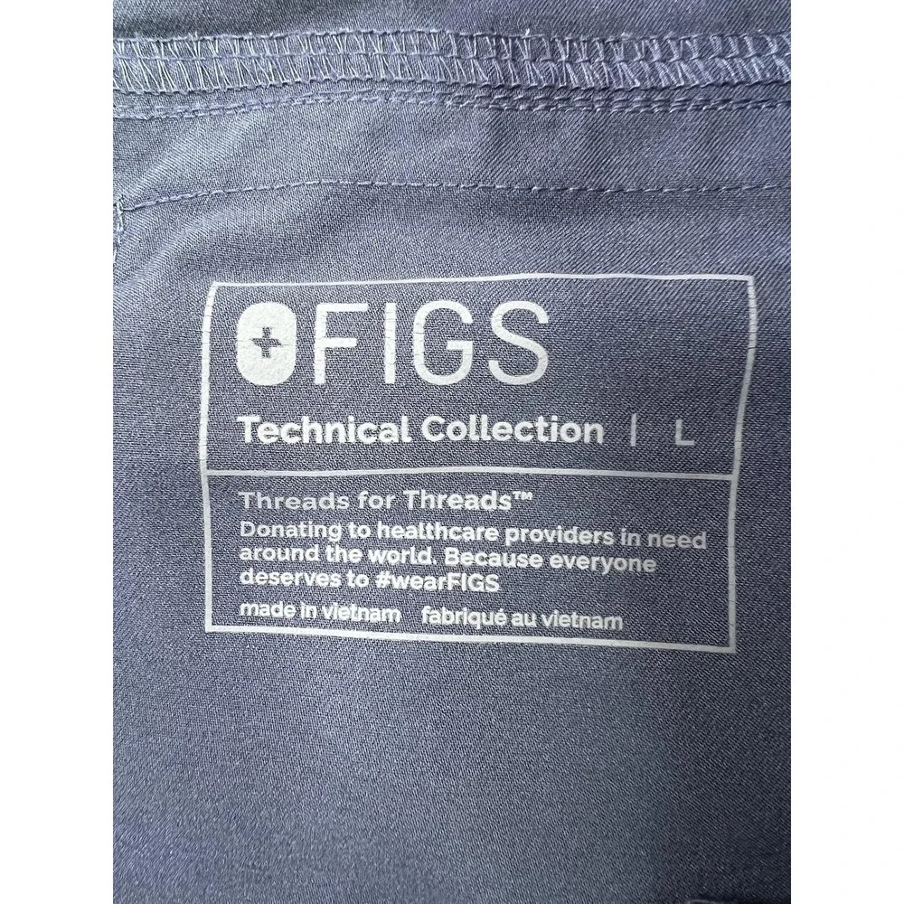 FIGS Technical Collection Scrub Pants Mens Large Blue Cargo Pockets Medical